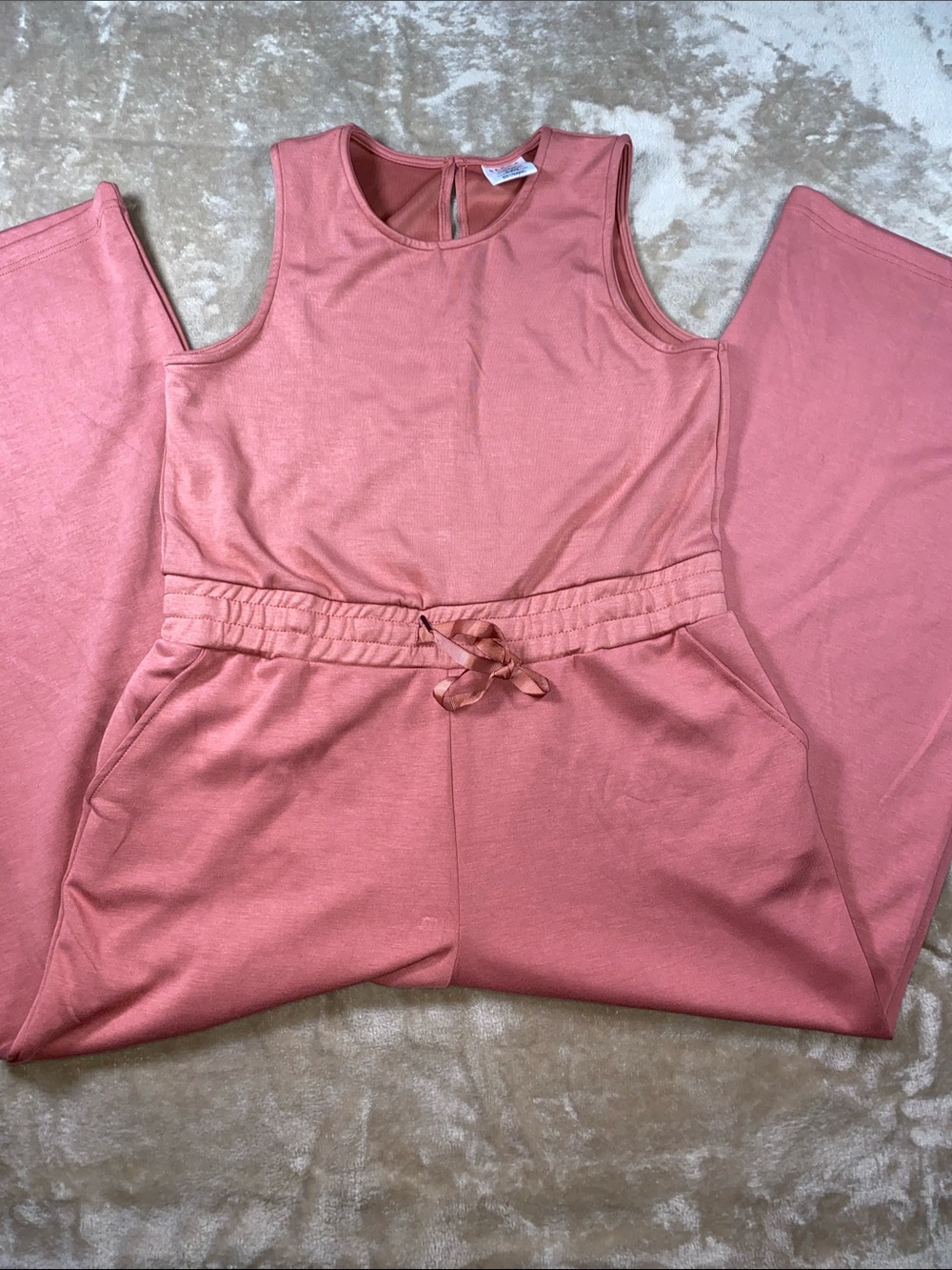 Serra Mauve Sleeveless Drawstring Jumpsuit